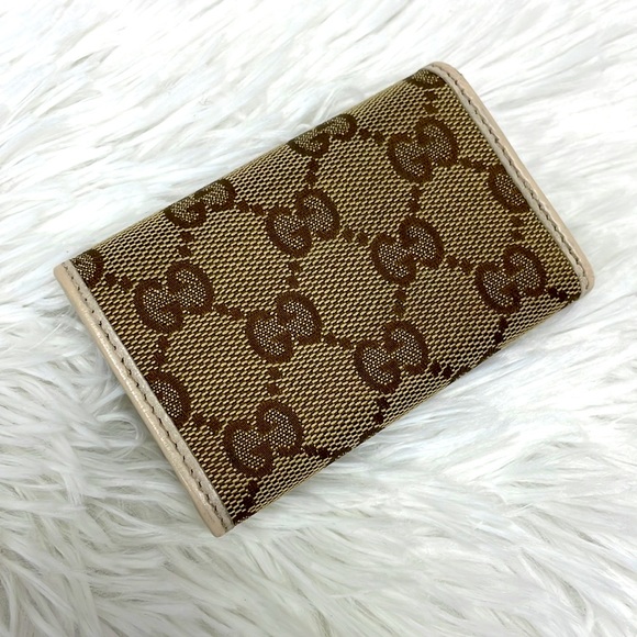 GUCCI KEY/ CARD HOLDER CASE SHERI LINE GG WEB - Picture 3 of 9